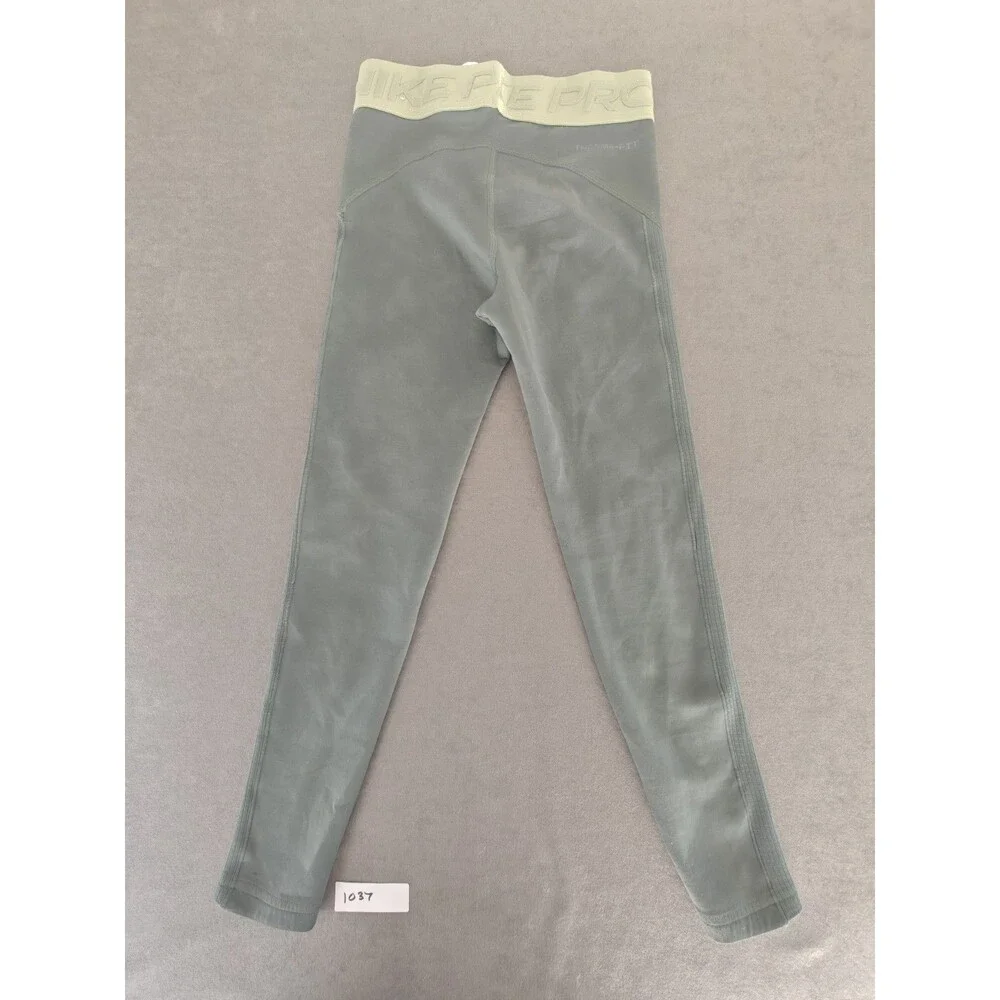 Nike Therma-FIT Women's Green Athletic Leggings Medium Running Training